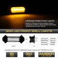 Amber Led Grille Lights For 2016 2017 2018 2019 2020 2021 2022 2023 Toyota Tacoma Trd Pro And Trail Edition Chrome Marker