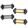4pcs Amber Led Grille Light Chrome Marker Parking Drl Running Lamp Kit W Wiring Harness Included For 2016-2023 Toyota Tacoma 