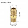 Uxcell Brass Pipe Fitting 1 4 Sae Flare To 8npt Male Thread Tubing Adapter Hose Connector For Air Conditioner Refrigeration