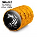 Catfish Fishing Illustration Valve Stem Caps For Tire Rim Wheel Aluminum Yellow