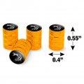 Catfish Fishing Illustration Valve Stem Caps For Tire Rim Wheel Aluminum Yellow