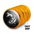 Catfish Fishing Illustration Valve Stem Caps For Tire Rim Wheel Aluminum Yellow