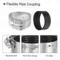 Uxcell Flexible Pipe Coupling 30mm Connector With Stainless Steel Hose Clamps Repair Clamp For Plastic And Metal Pipes