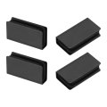 4pcs 1 6 Non Magnetic Latch Clamp Steel Glass Cabinet Clips Metal Rectangular Adjustable Frameless For Door Wardrobe Black 