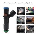 8 Pcs Fj817 5c3z9f593da 5c3z9f593dc 8s4z9f593ai Fi11370s Fuel Injector Replacement For 2005 Ford F-250 Super Duty Xlt Extended