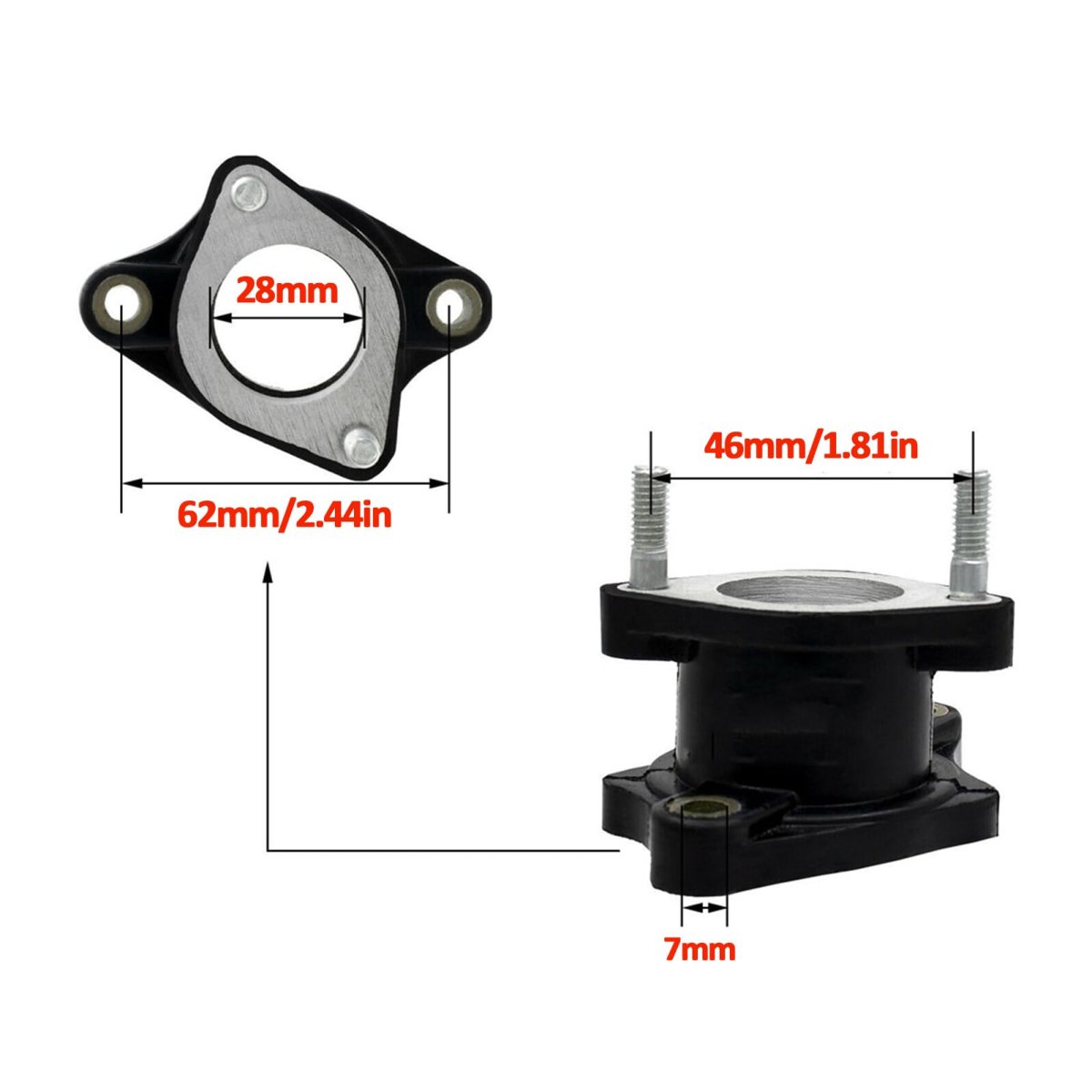 Carburetor Intake Manifold Boot For Polaris Phoenix 2005 2021 And Sawtooth 200 2006 2007 Pz27 125cc 150cc 200cc Atv Quad Joint