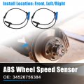 X Autohaux 2pcs Front Left Right Car Abs Sensor Wheel Speed 34526756384 5s11087 Su12540 For Mini Cooper 1 6l 2002-2008