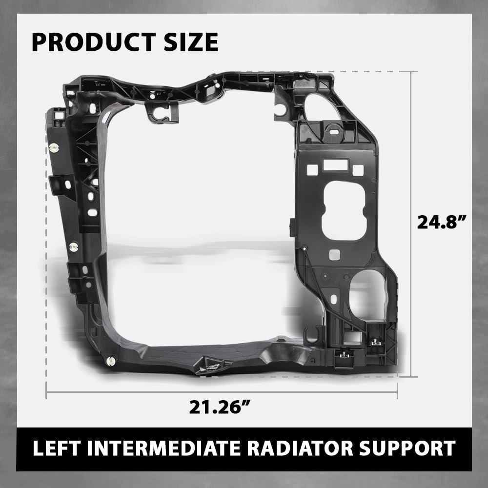 Front Left Side Intermediate Radiator Support Assembly W Bracket For Porsche Macan 2015-2018 95b805295 Direct Oe Replacement