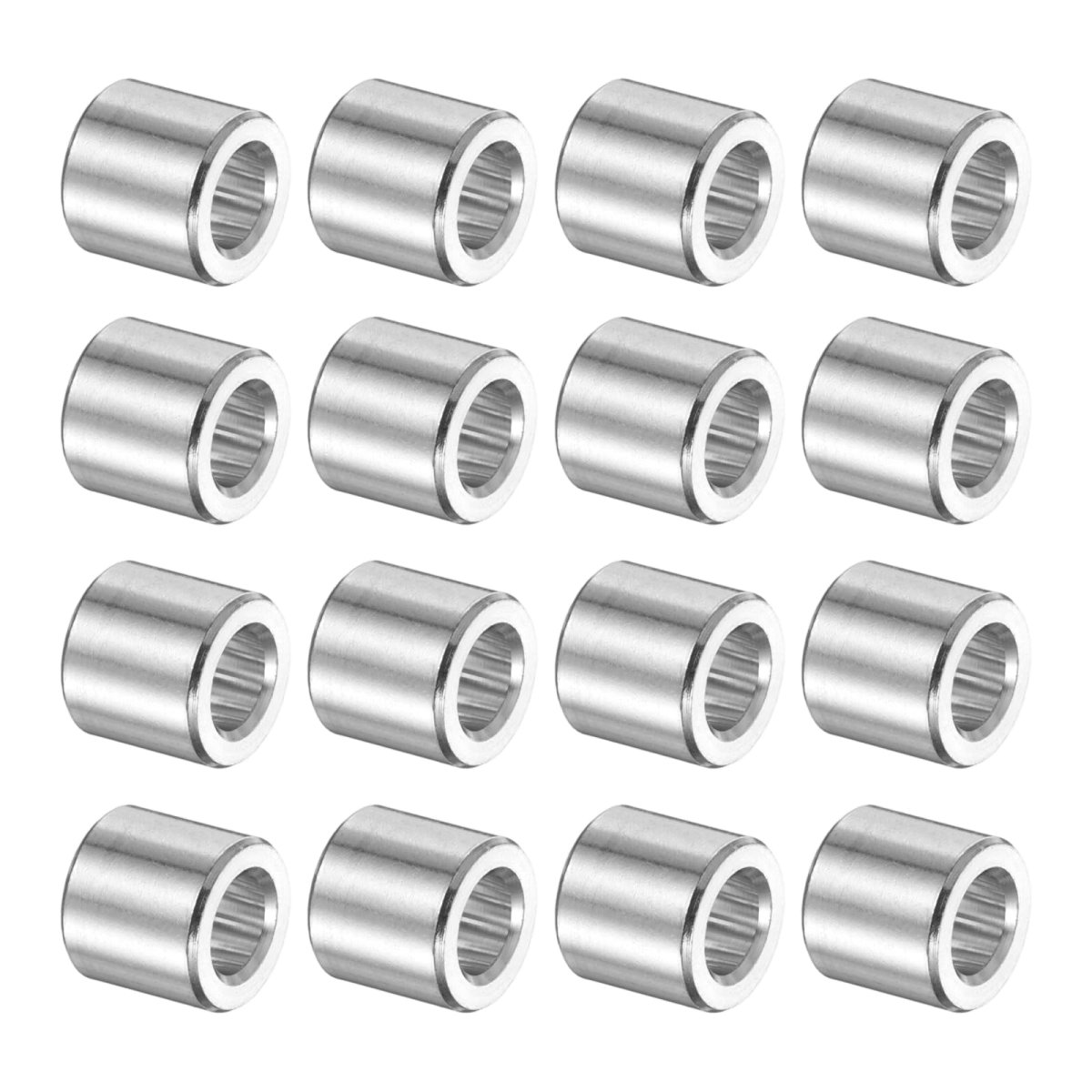16pcs Aluminum Spacer 1 8 Id X 7 32 Od 16 Length 3 1x5 5x5mm Screw Standoff Bushing Plain Finish Unthreaded Round Metal For M3