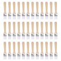 Uxcell 36pcs 5 Paint Brush 1 Width Soft Nylon Bristle With Wood Handle For Wall Cabinets Fences White