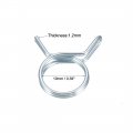 Uxcell Double Wire Spring Hose Clamp 10mm Inner Dia Fit 10 5-11 5mm Od Fuel Line Silicone Tube Clips Zinc Plated 10pcs