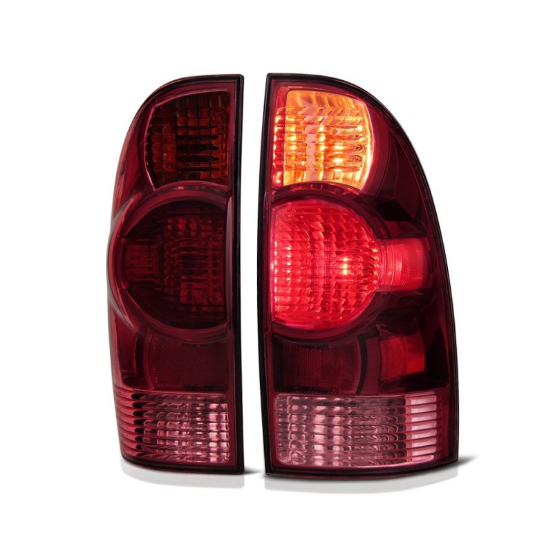 Smoke Red Lens Oe-style Tail Light Lamp Assembly For 2005-2015 Toyota Tacoma Pickup Truck Driver Passenger Side