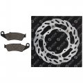 Niche Front Left Brake Rotor Pad Kit Semi Metallic For Yamaha Wr250r 5mv-w0045-01-00 32d-w0045-00-00 3d7-2581t-01-00