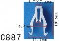 Autobahn88 Instrument And Side Panel Clip Compatible With Mitsubishi 2000-on Mazda Oem Mq907568 S47p64345 Pack Of 20