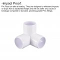 Uxcell 8pack 3 Way Pvc Fittings 1-1 4 Inch Pipe Fitting Connectors For Building Furniture Diy Shelf Garden Support White