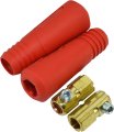Riverweld Tig Welding Cable Panel Connector Socket Edkl10-25 200amp With Red Color Dinse-style Quick Fitting Pack Of 2 