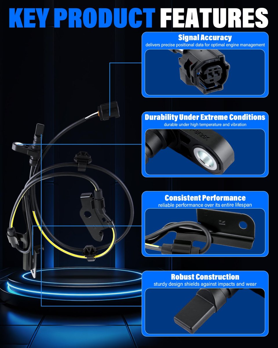 Front Abs Wheel Speed Sensor Left And Right For Toyota Rav4 2006 To018 2 4l 2 5l 3 Replaces 89543 0r010 89542 Als2320 Als2319