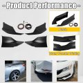 Kuafu Front Rear Bumper Spoiler Lip Splitter Underbody Black Compatible With 2016-2017 Honda Accord 4 Door Sedan Pair Hfp Style