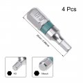 Uxcell 4pcs 1 4-inch Hex Shank 25mm Length Magnetic H3 Screw Driver Screwdriver Drill Bits S2 High Alloy Steel