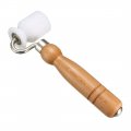 Uxcell 5cm Roller Long Wooden Handle Smooth Surface Wallpaper Edge Seam White