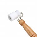 Uxcell 5cm Roller Long Wooden Handle Smooth Surface Wallpaper Edge Seam White