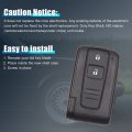 Uxcell 2 Button Uncut Key Fob Remote Case Shell Replacement For Toyota Prius 2004-2009
