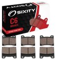 Sixity C6 Front Rear Ceramic Brake Pads For Yamaha Xvz1200 Venture Xvz12 L Kc2 1984 Complete Set 