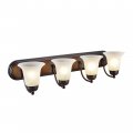 Aspen Creative 62271-1 Bathroom Vanity 4 Lights Fixture 29-7 8 W X 6-3 H-1 8 D Oil Rubbed Bronze Finish Alabaster Glass 
