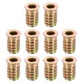 Wood Furniture M6x17mm Threaded Insert Nuts Interface Hex Socket Drive 40pcs 