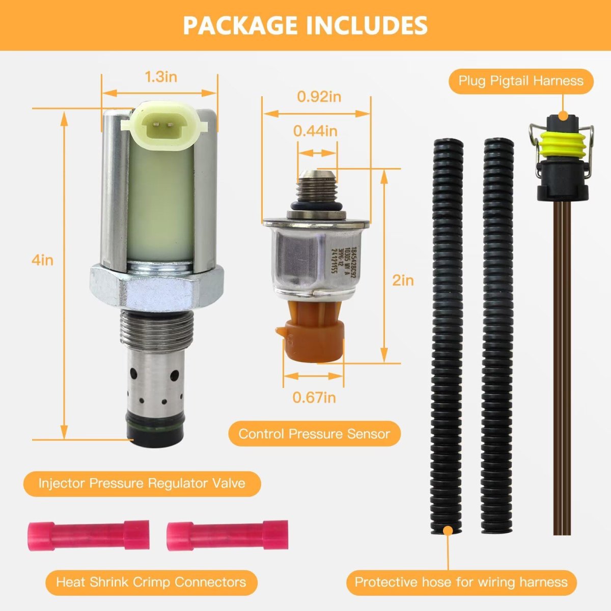 Fuel Pressure Regulator Valve And Icp Sensor Kit For 2003-2010 Ford F250 F350 F450 F550 Super Duty Excursion E350 E450 6 0l V8