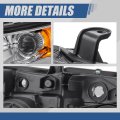 Auto Dynasty Hid Projector Headlight Assembly Compatible With Acura Mdx 2007-2009 Driver Left Side Black Housing Amber Corner