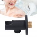 Shower Head Holder Adjustable Wall Mount Handheld Black Copper Brushed Nickel Spray Bracket Adapter For 20-22mm Bottom Rods