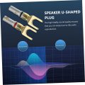 Gatuida 6pcs Speaker Gold-plated Audio Plug Banana Terminal Connector Gold Plating Jack For Diy Post Spade Wire Adapter Copper