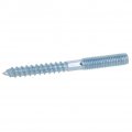 Yinpecly Double Headed Hanger Bolts M8x80mm Carbon Steel Self-tapping Screw For Pet Furniture Outdoor Household Silver Blue