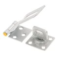 U 117123 Door And Gate Safety Hasp Hinge Latch 1 75 In Galvanized Steel With Brass Pin Tamper Resistant Swivel Staple For 