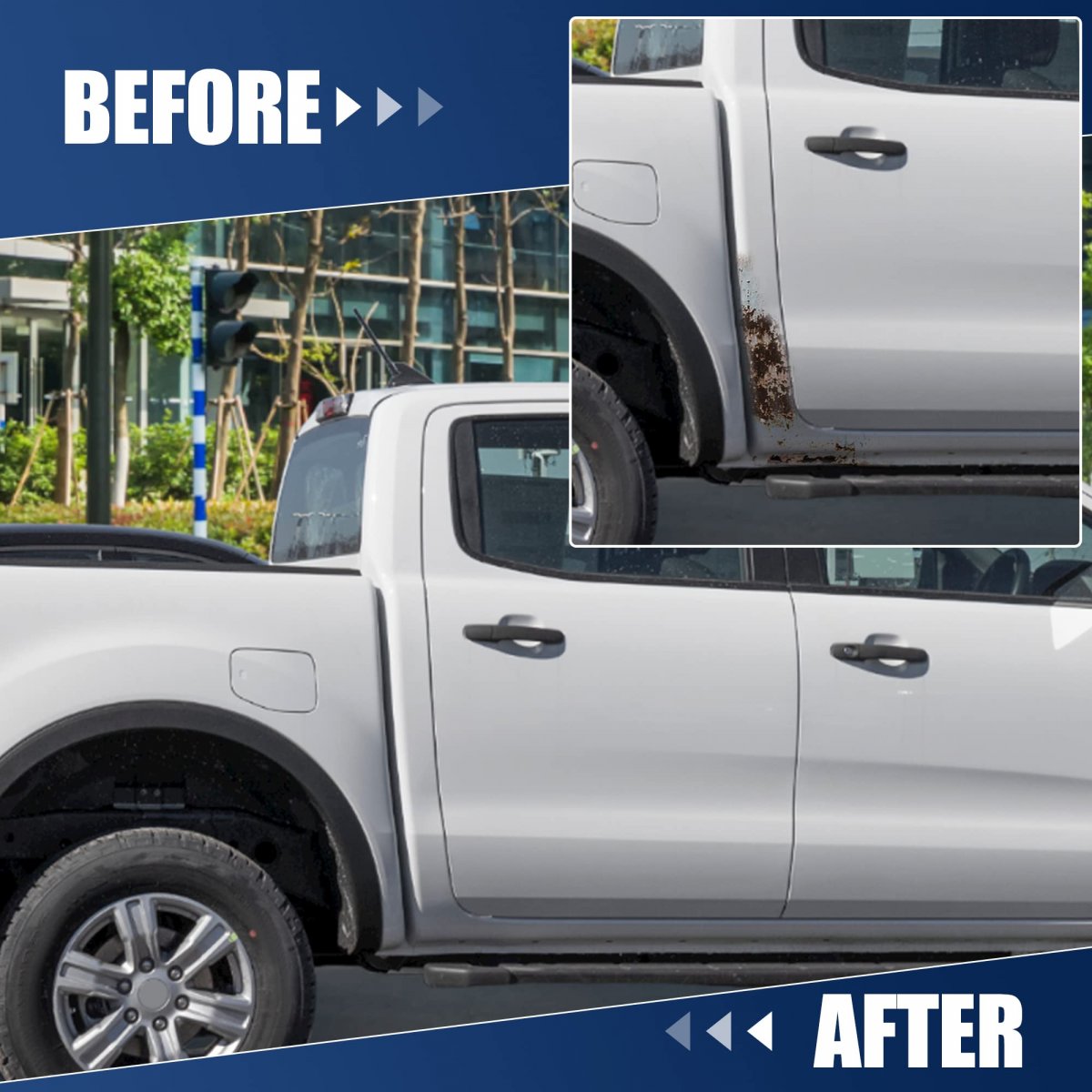 1 Pair Steel Cab Corner Covers For Ford F 150 4 Door Crew 2004 2005 2006 2007 2008 Lh Rh Replacement Black 12 17 In