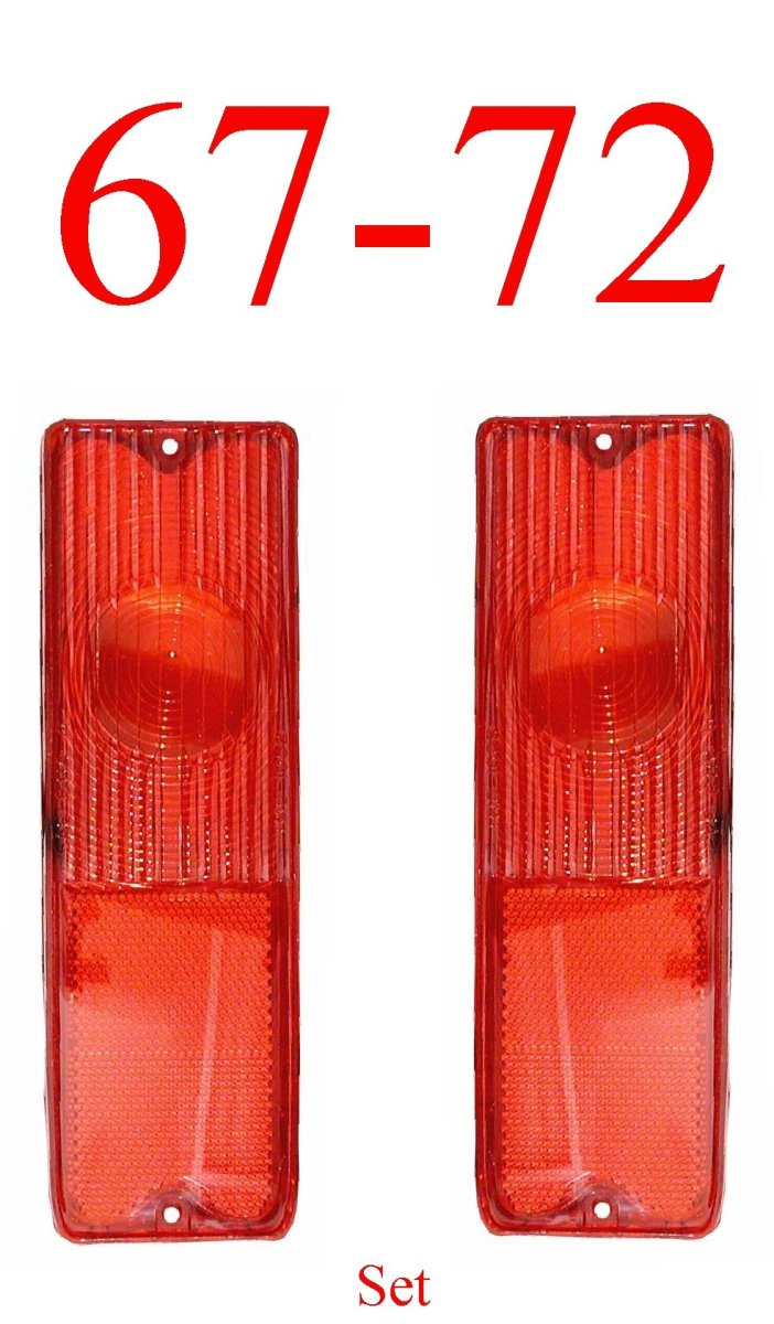67-72 Chevy Gmc Ck Truck Tail Light Set Red 2 Piece Kit Waterproof