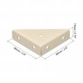 Uxcell 4pcs Angle Corner Brackets 66mm X Cold Rolled Steel Braces Joining Support With Screws For Desk Bed Edge Beige