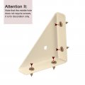 Uxcell 4pcs Angle Corner Brackets 66mm X Cold Rolled Steel Braces Joining Support With Screws For Desk Bed Edge Beige