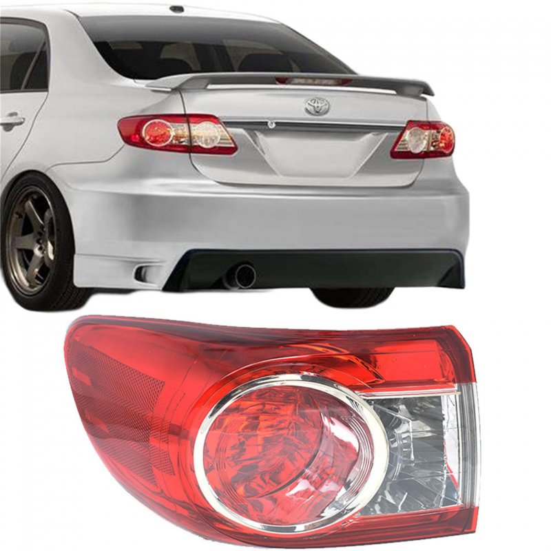 Driver Side Rear Brake Tail Light Assembly For 2011 2012 2013 Toyota Corolla Left Lamp 8156002580 To2804111 Red Lens Chrome