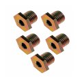 Engine Oil Drain Plugs For Bmw M5 M6 2006 2011 5 Pieces Steel Yellow Replacement 7119904550 And 11131742994 M12 1 50 Thread 