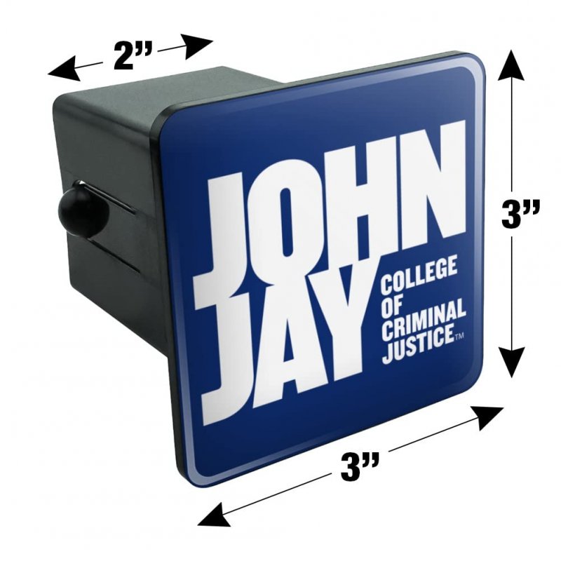 John Jay College Of Criminal Justice Primary Logo Tow Trailer Hitch Cover Plug Insert 2