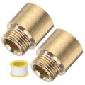 2 Pcs Shower Head Extension Arm 30mm Length Brass Extender 