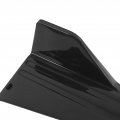 Qiilu 2pcs Rear Bumper Canard Diffuser Splitter Valence Spoiler Fin Lip Trim Universal Fit Glossy Black
