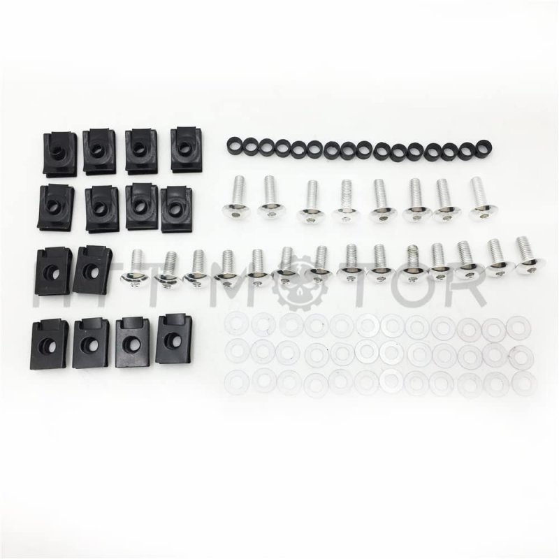 Httmt Mt215-010b- Silver Fairing Bolts Kit Fastener Clips Screw For 2000-2001 Yzf R1