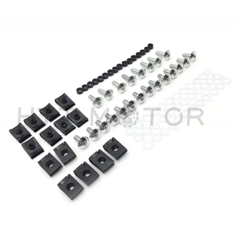 Httmt Mt215-010b- Silver Fairing Bolts Kit Fastener Clips Screw For 2000-2001 Yzf R1