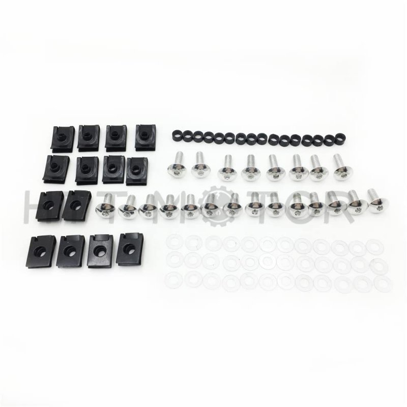 Httmt Mt215-010b- Silver Fairing Bolts Kit Fastener Clips Screw For 2000-2001 Yzf R1