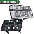 G-plus Headlights Assembly Compatible With 2004-2012 Chevy Colorado Gmc Canyon Bumper Headlamp Clear Lens Chrome Housing