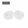 Uxcell Plastic Wire Cube Connectors 36x23mm Half Grid Buckle Clip For Storage Shelving Cabinet Organizer White 50pcs
