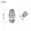 Uxcell 2pcs Metric Stainless Steel Straight Grease Fitting M6 X 0 75mm Thread Hydraulic Accessories